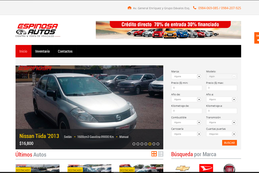 <span>desarrollo Web</span>Espinosa Autos